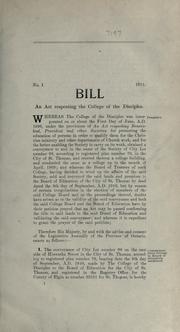 Cover of: Bills. by Ontario. Legislative Assembly., Ontario. Legislative Assembly.