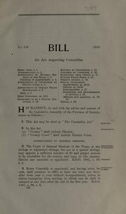 Cover of: Bills. by Ontario. Legislative Assembly., Ontario. Legislative Assembly.