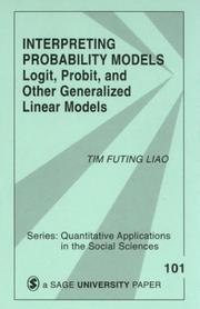 Cover of: Interpreting probability models by Tim Futing Liao