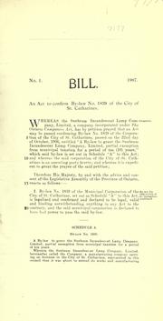 Cover of: Bills. by Ontario. Legislative Assembly., Ontario. Legislative Assembly.