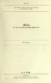 Cover of: Bills. by Ontario. Legislative Assembly., Ontario. Legislative Assembly.