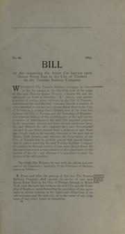 Cover of: Bills. by Ontario. Legislative Assembly.