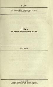 Cover of: Bills. by Ontario. Legislative Assembly.