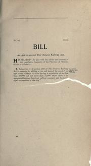 Cover of: Bills. by Ontario. Legislative Assembly., Ontario. Legislative Assembly.