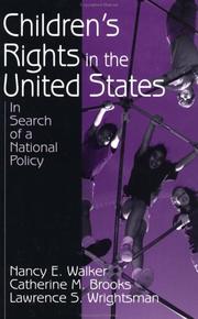 Cover of: Children's rights in the United States: in search of a national policy
