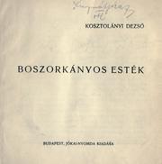 Cover of: Boszorkányos esték by Dezső Kosztolányi