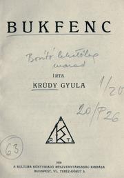 Cover of: Bukfenc. by Gyula Krúdy