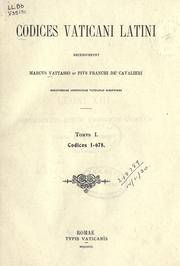 Cover of: Codices vaticani latini. by Biblioteca apostolica vaticana.