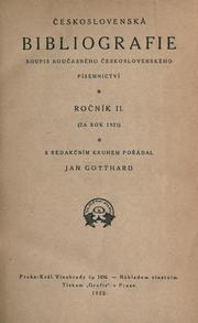 Cover of: eskoslovenská bibliografie by Jan Gotthard, Jan Gotthard