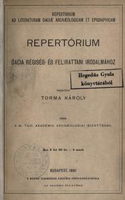 Cover of: Dacia régiség- és felirattani irodalmához.