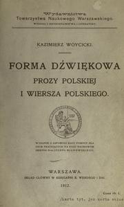Cover of: Forma dwikowa prozy polskiej i wiersza polskiego