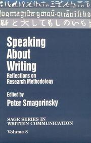 Cover of: Speaking About Writing | Peter Smagorinsky