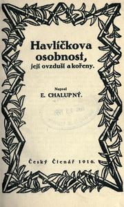 Cover of: Havlíkova osobnost, její ovzduí a koeny