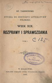 Cover of: Wiek XIX by Stanisław Tarnowski