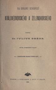 Cover of: Na obranu rukopisu Královédvorského a Zelenohorského.
