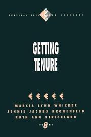 Cover of: Getting tenure