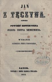 Cover of: Jan z Tczyna: powie historyczna