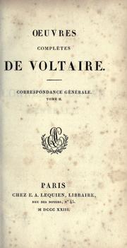 Cover of: Oeuvres complètes. by Voltaire