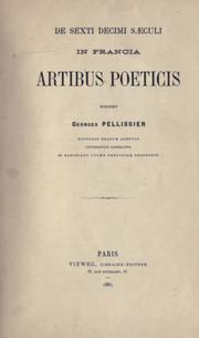 Cover of: De sexti decimi saeculi in Francia artibus poeticis.