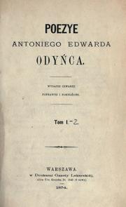 Poezye by Antoni Edward Odyniec