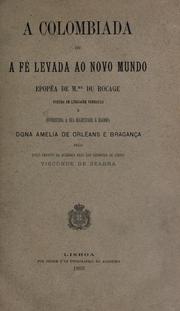 Cover of: A Colombiada, ou, A fé levada ao novo mundo by Anne-Marie du Boccage