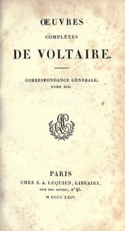 Cover of: Oeuvres complètes, avec des notes et une notice sur la vie de Voltaire. by Voltaire