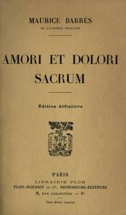 Cover of: Amori et dolori sacrum.