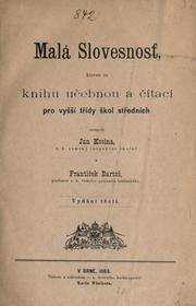 Cover of: Malá slovesnost', kterou za knihu uebnou a ítací pro vyí tídy kol stedních sestavili Jan Kosina a Frantiek Barto.