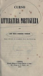 Cover of: Curso de litteratura portugueza