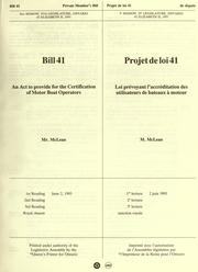 Cover of: Bills. by Ontario. Legislative Assembly., Ontario. Legislative Assembly.