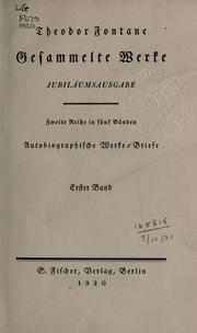 Gesammelte Werke by Theodor Fontane