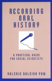 Cover of: Recording oral history: a practical guide for social scientists