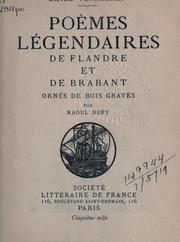 Cover of: Poèmes légendaires de Flandre et de Brabant by Emile Verhaeren