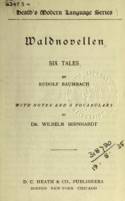 Cover of: Waldnovellen by Rudolf Baumbach, Rudolf Baumbach