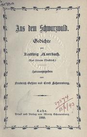 Cover of: Aus dem Schwarzwald: Gedichte