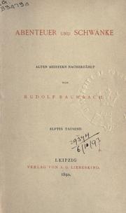 Abenteuer und Schwänke by Rudolf Baumbach