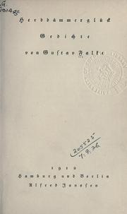 Gesammelte Dichtungen by Gustav Falke