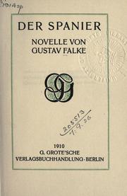 Cover of: Der Spanier: Novelle.