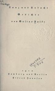 Cover of: Gesammelte Dichtungen in drei Bänden