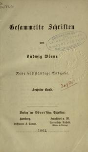 Cover of: Gesammelte Schriften. by Ludwig Börne