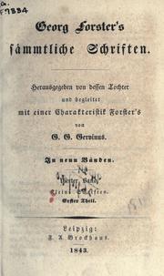Cover of: Sämmtliche Schriften by Georg Forster