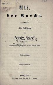 Cover of: Uli der Knecht: ein Volksbuch
