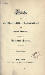 Gedichte in oberösterreichischer Volksmundart by Anton Garther