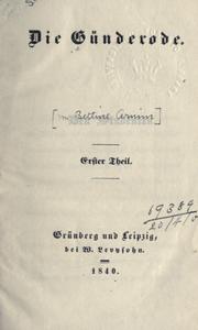 Cover of: Die Günderode. by Bettina von Arnim