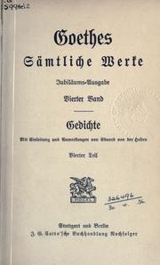 Cover of: Sämtliche Werke. by Johann Wolfgang von Goethe