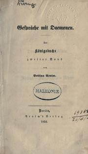 Cover of: Gespräche mit Daemonen: des Königsbuchs, zweiter Band.