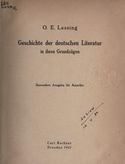 Cover of: Geschichte der deutschen Literatur in ihren Grundzügen.