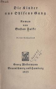 Cover of: Kinder aus Ohlsens Gang: Roman.