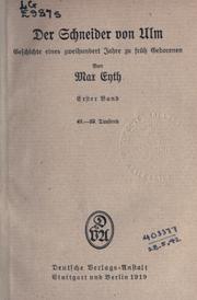 Der Schneider von Ulm by Max Eyth