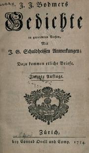 Cover of: Gedichte in gereimten Versen